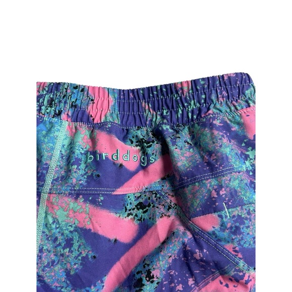 Birddogs Shorts Mens XL Purple Pink Splatter Lined Baysiders Boomstick 7" Inseam - Picture 11 of 15